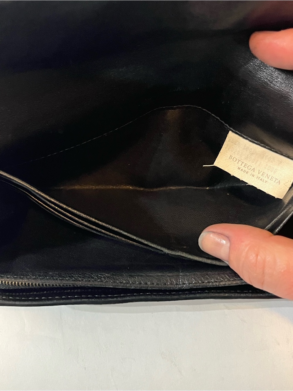 Authentic Bottega Veneta Black Intrecciato Nappa Long Flap Wallet Made in Italy - Picture 9 of 14